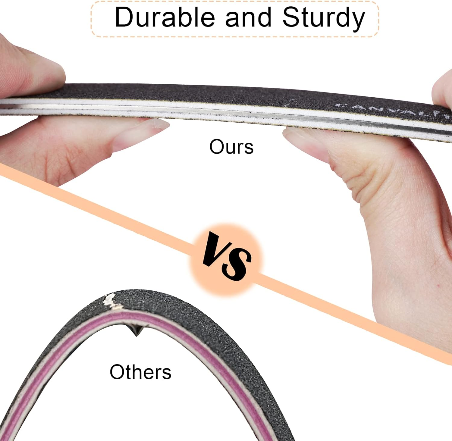 Canvalite 40 PCS Nail File 100/180 Grit Peel and Stick Nail Files Replaceable Emery Boards Reusable Nail File for Acrylic Nails Professional for DIY Salon Use image number 2