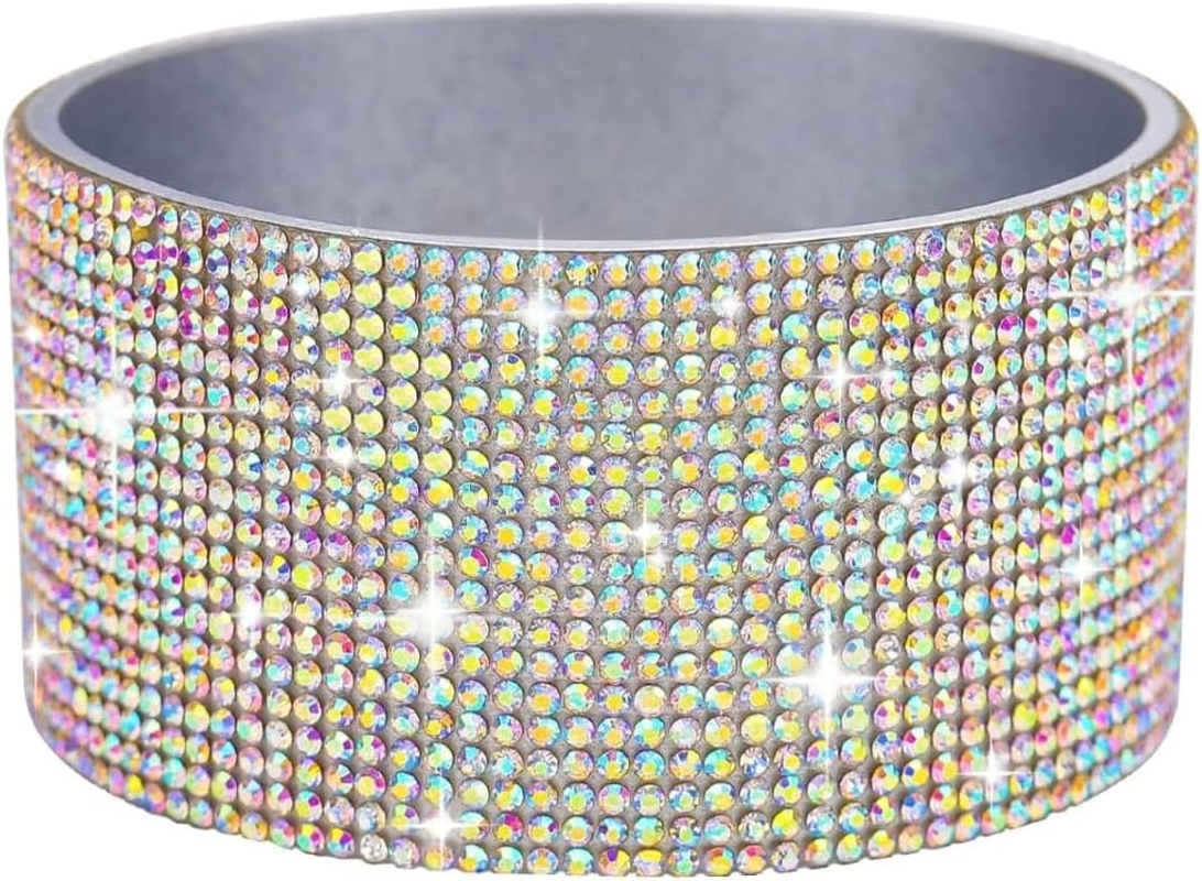 Protective Rhinestone Glitter Silicone Boot Bling Diamond Anti-Slip Sleeve Cover for Stanley Cup 20-40Oz,12-24Oz and More Tumblers 2.8-2.9 Inch Bottom