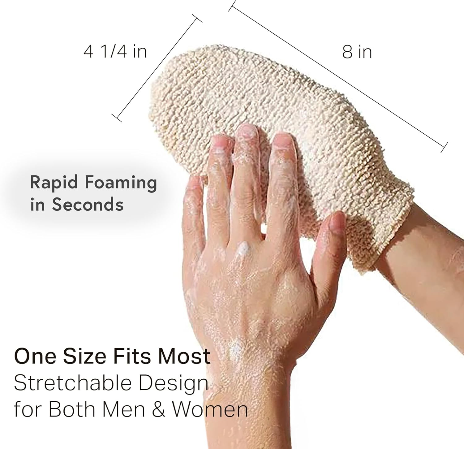 TADA BEAUTY Exfoliating Gloves Shower, Body Scrubber, Body Massage and Body Scrubs for Bath and Shower image number 1