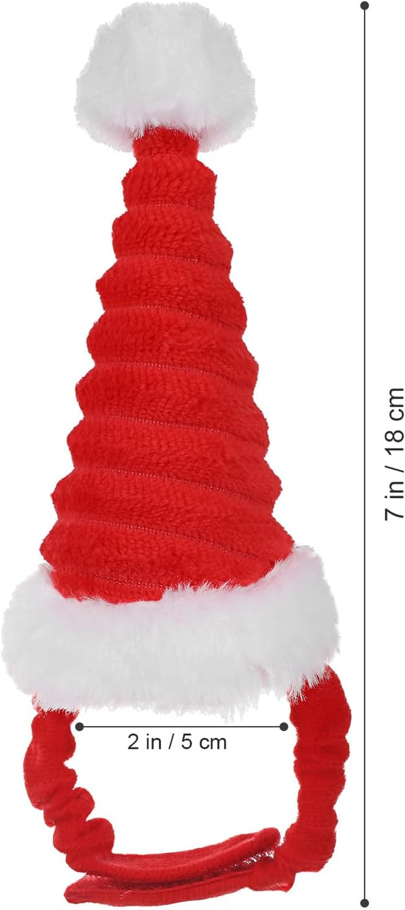 VILLCASE 2 X Cat Christmas Hat Santa Hamster Hat Christmas Small Animal Headwear Christmas Pet Outfits for Rabbits Guinea Pigs Chinchilla Kitty image number 3