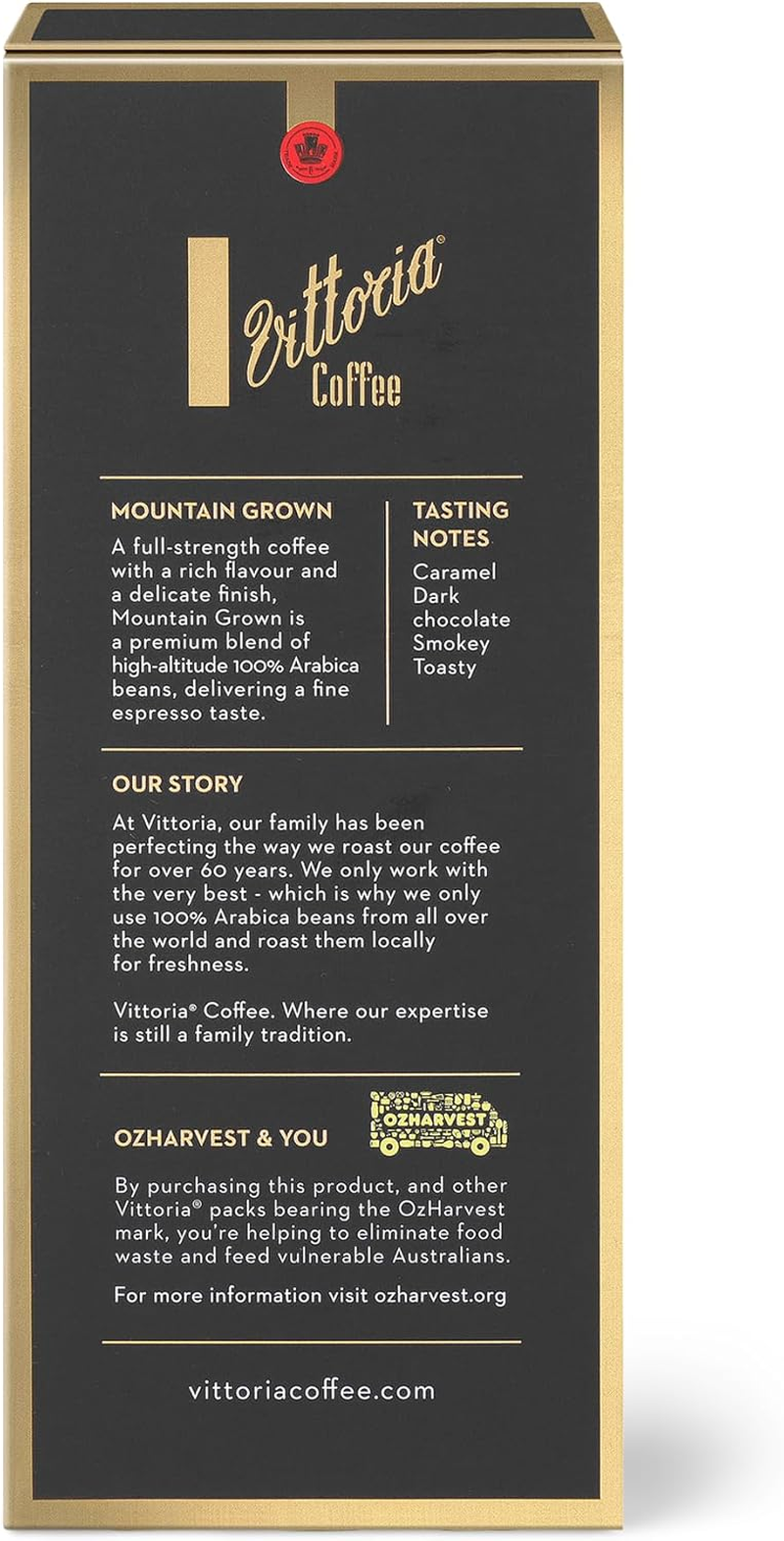 Vittoria Coffee 100% Arabica Mountain Grown Nespresso Compatible Aluminium Capsules 52G (6 Packs X 10 Pods) image number 1