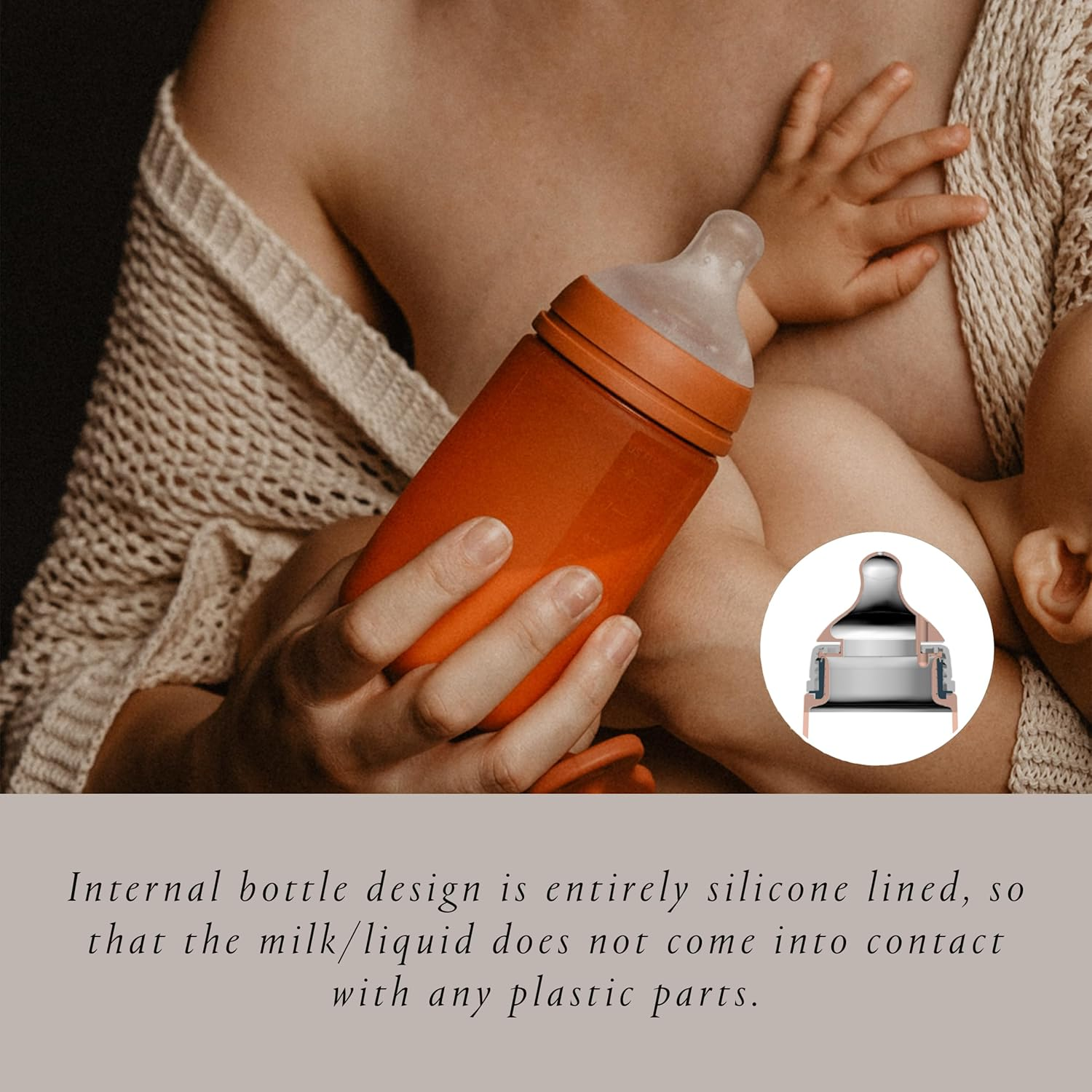 Suavinex All Silicone Bottle, Nude, 240 Ml Capacity image number 6