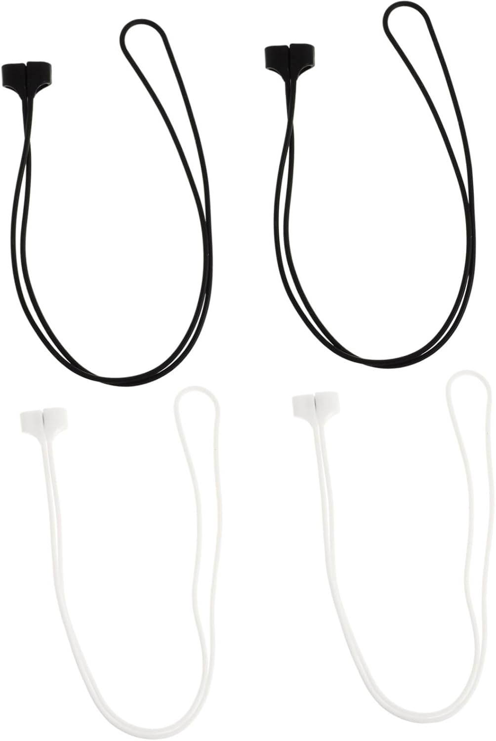 FUNNETOYU 4Pcs Magnetic Anti-Lost Earphone Rope Lanyard Set for Wireless Headphones, 70Cm Portable Hanging Clips, Open Style, Black and White Pearlescent Packaging, Suitable for Daily Use image number 3