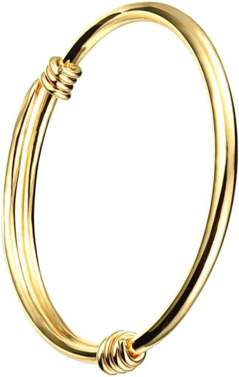 SHERCHPRY Fashion Boys and Girls Jewelry Creative Bracelet Push-Pull Open Bangle Gold Bangles Adjustable Gold Bracelet image number 6