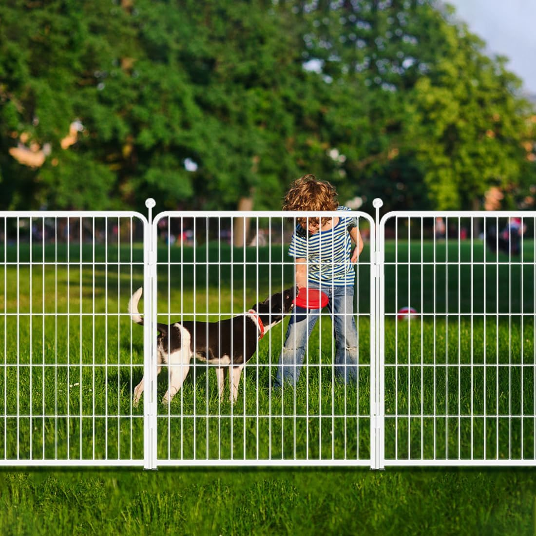 Pet Dog Metal Playpen for Yard, RV Camping, 31 Inch 6 Panels Folding Dog Play Pen Frame for Puppy Cat Rabbit Animal, Outdoor Indoor Cat Dog Enclosure image number 6