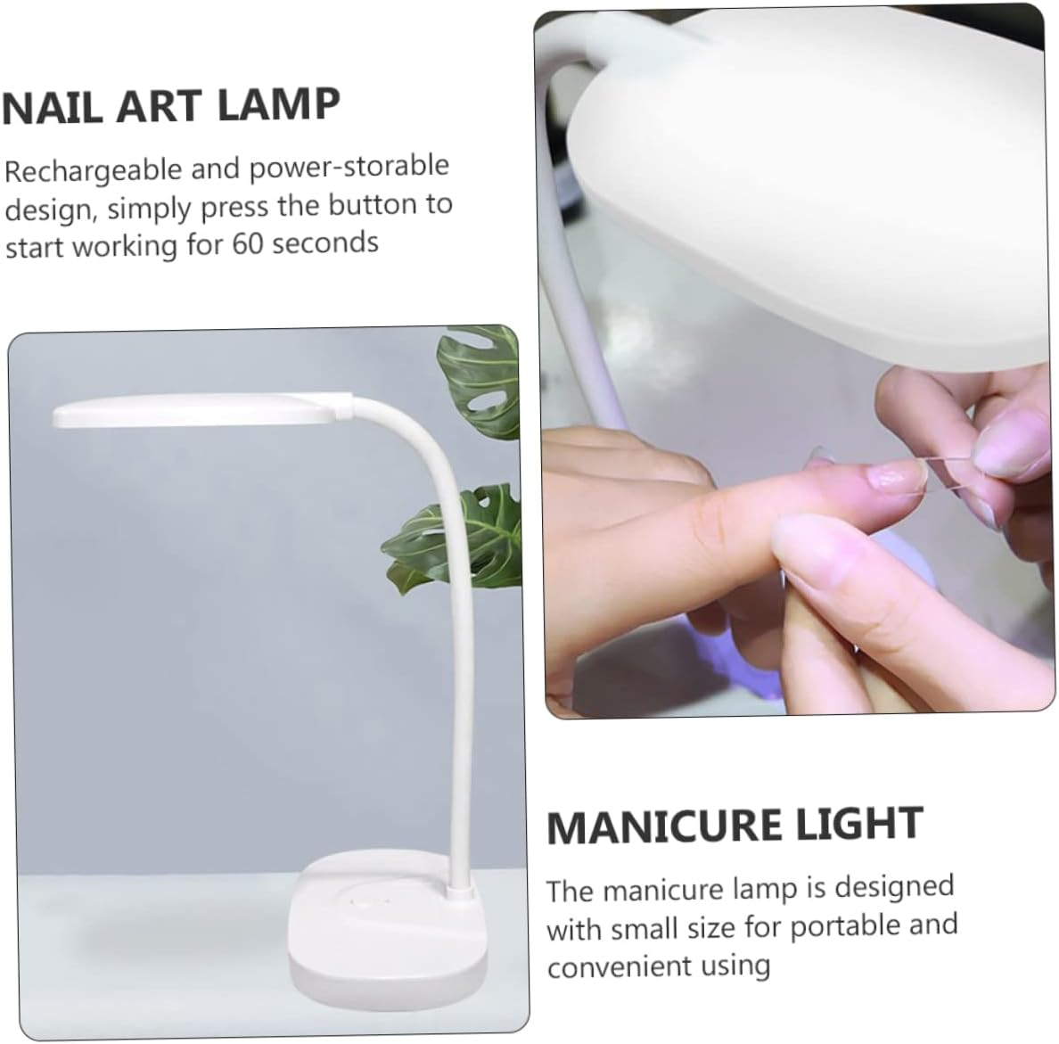 TOVINANNA 1Pc Rechargeable Nail Lamp Wireless Manicure Dryer for Home Salon Design Easy Operation Nail Art Tool