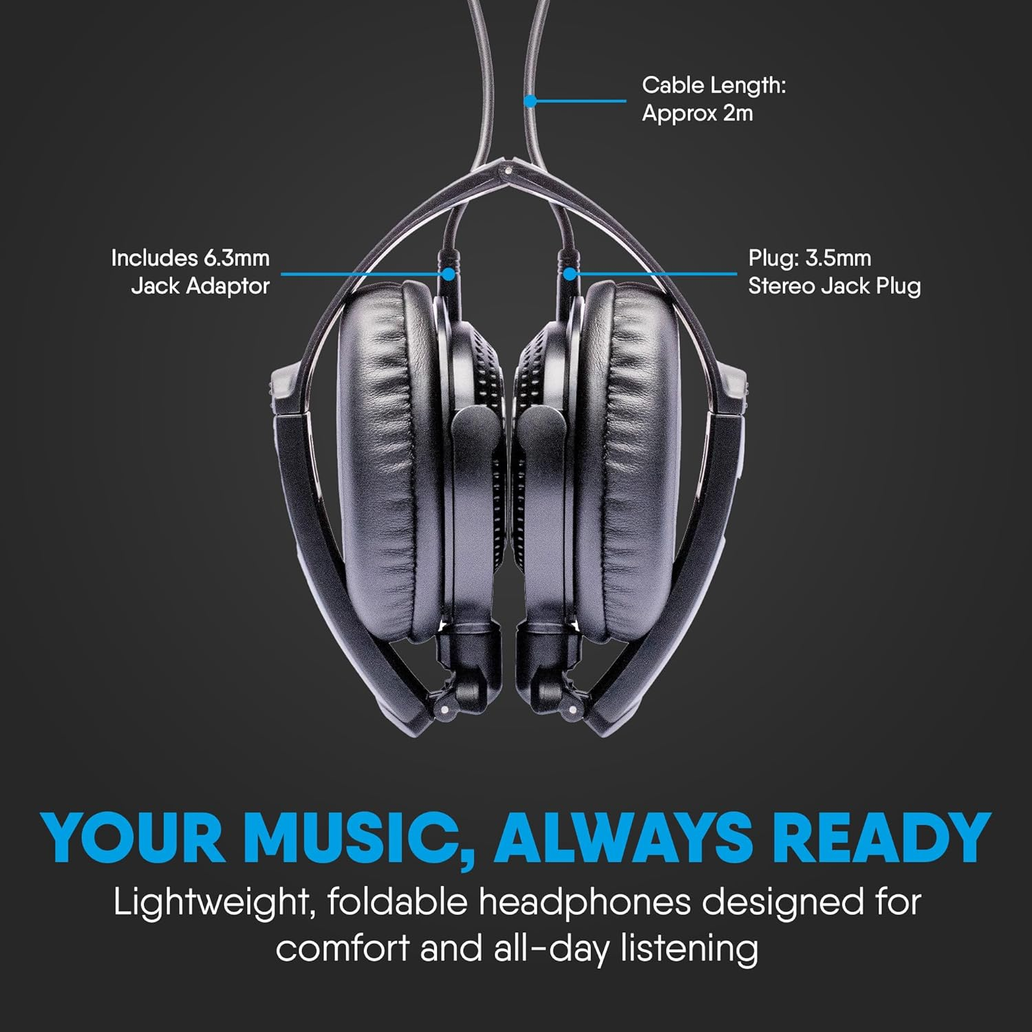 Carry-On FH-50 On-Ear Folding Headphones image number 2