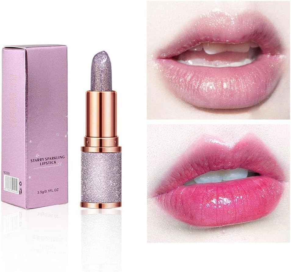 Glitter Star Lipstick Nourishing Moisturizer Sparkling Lipstick Long Lasting Waterproof Cosmetic Makeup Labiales Lipstick Makeup image number 3