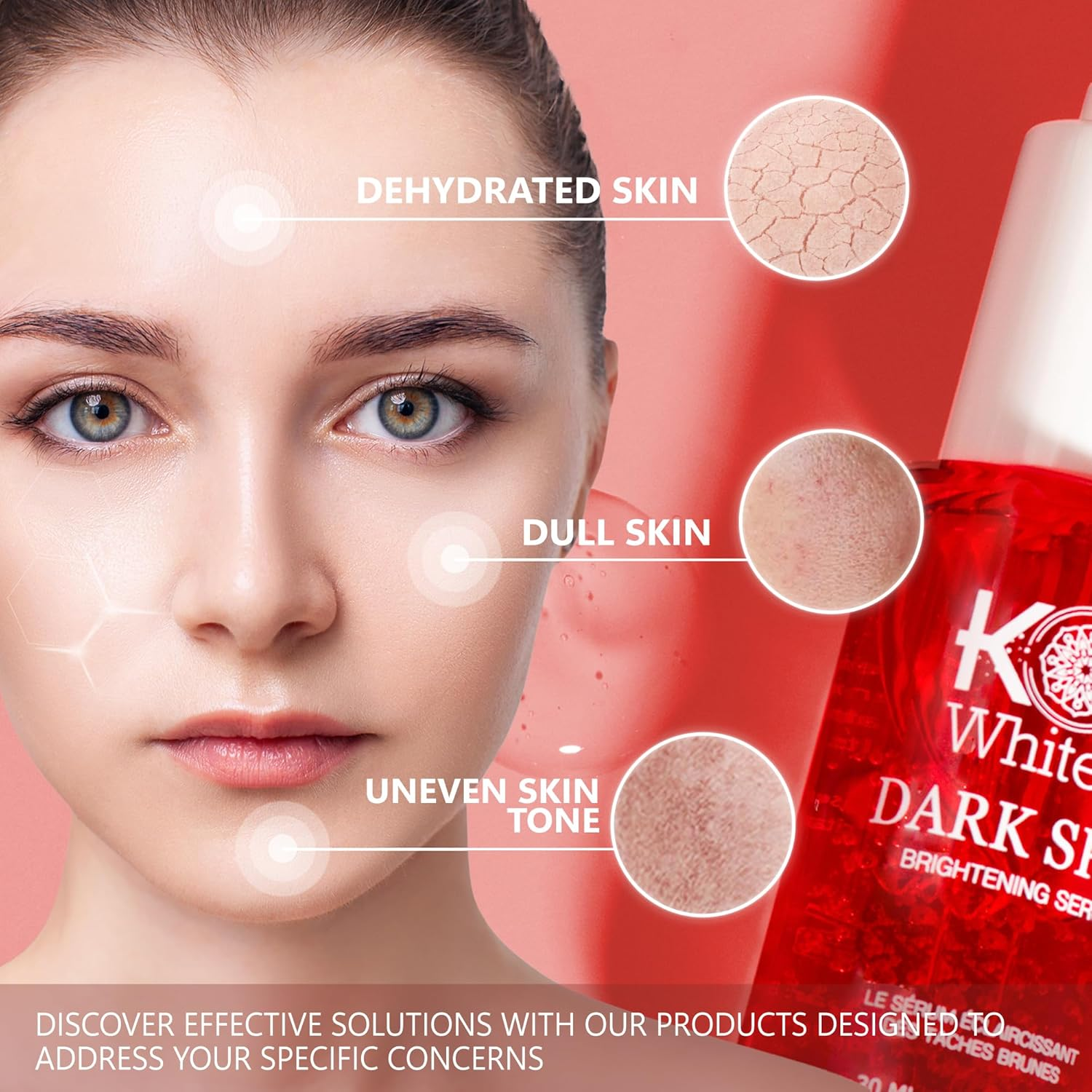 Koji White Dark Spot Brightening Serum for Face with Kojic Acid, Niacinamide, 8X Hyaluronic Acid from Korean for Face Moisturizer, Hydrating, Nourishing - Uneven Skin Tone, Vegan 1 Fl.Oz image number 4