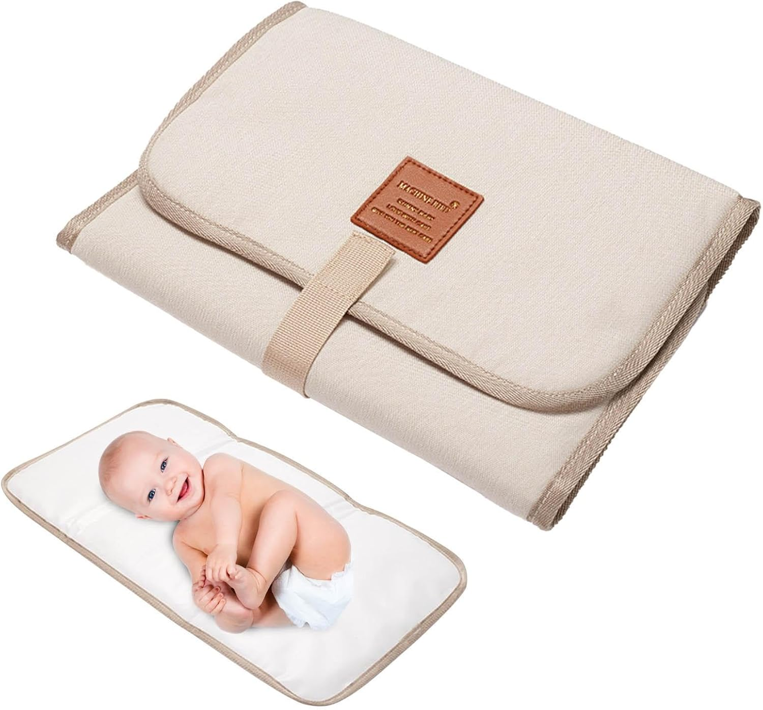 Nappy Changing Mat, Waterproof Baby Change Pad, Foldable & Comfortabletravel Baby Change Pad, Baby Diaper Changing Pads for Travel Trips Outings Journeys Tours