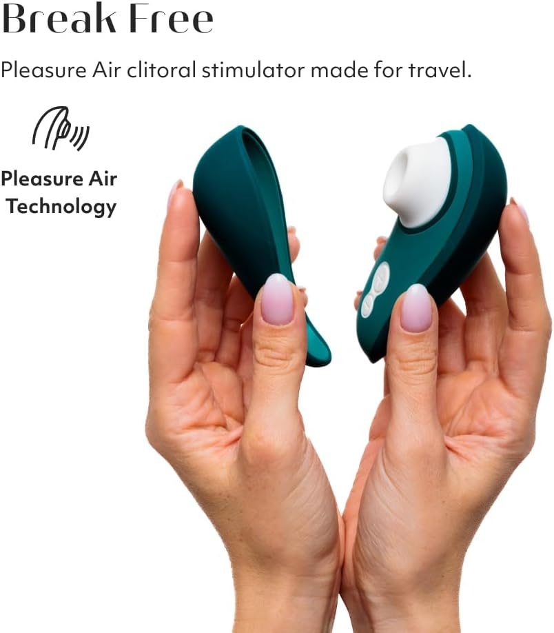 Womanizer Liberty 2 Pleasure Air Clit Sucker - Clitoral Suction Vibrator for Women and Couples - Personal Clitoris Stimulator with 8 Speeds - Waterproof Adult Sucking Sex Toy - Rechargeable - Petrol - Sage image number 2