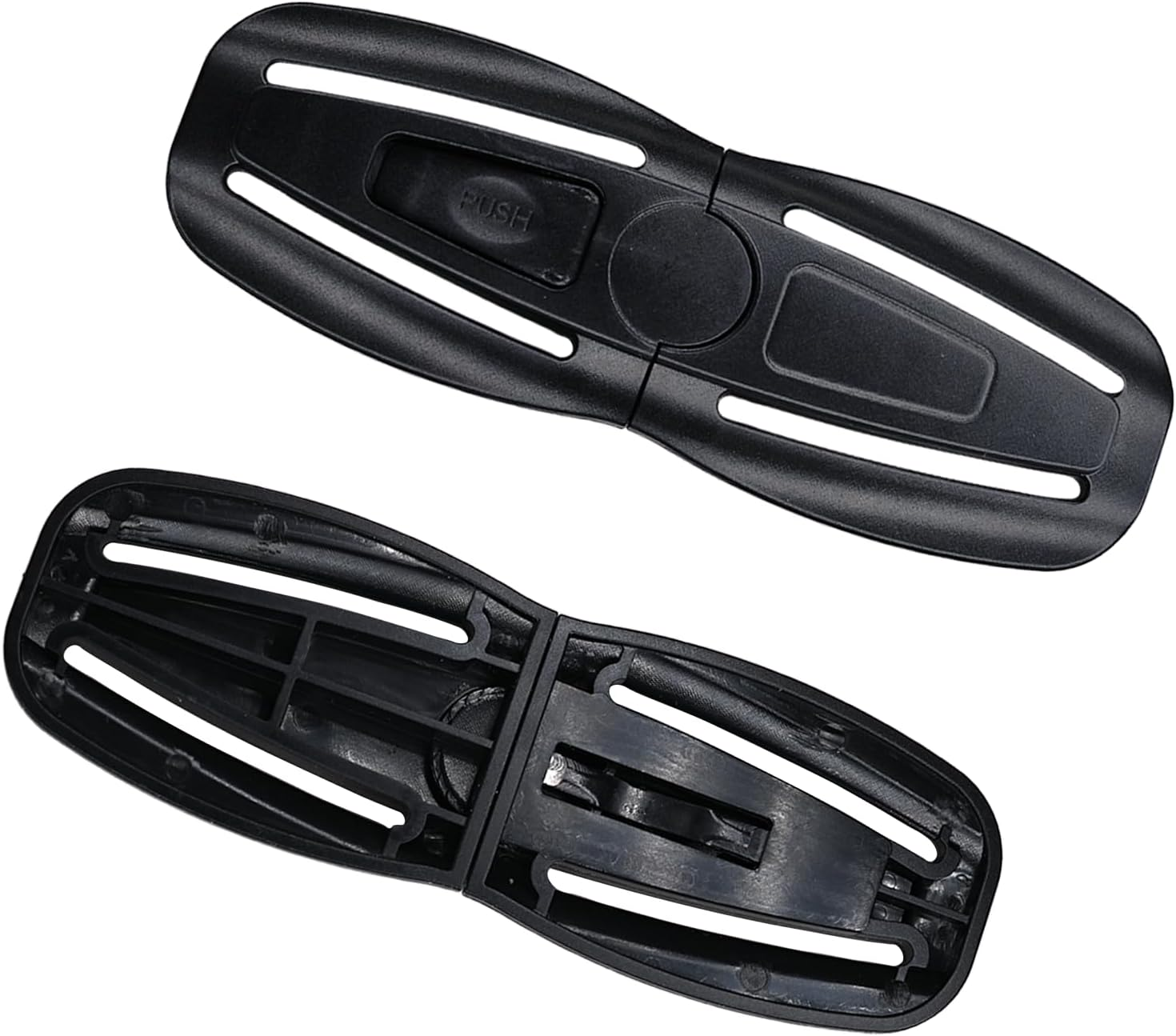 2 Pack Child Seat Chest Clip,Baby Seat Chest Harness Buckle Seat Chest Stroller Chest Universal Replacement for Baby and Kids Trend (Black) image number 1