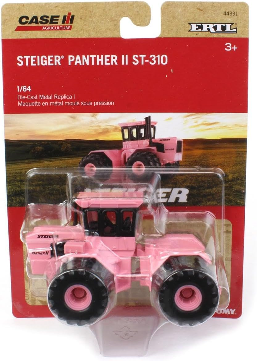 ERTL 1/64 Pink Steiger Panther II ST-310 with Front & Rear Duals, 44331 image number 1