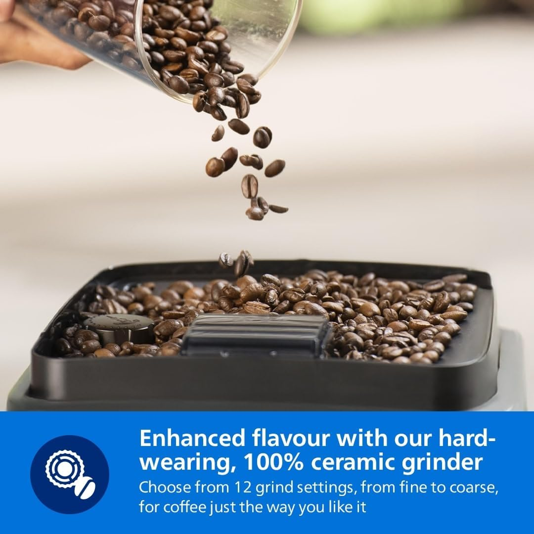 Philips 5500 Series Fully Automatic Espresso Machine &ndash; 20 Hot & Iced Coffees, Quick-To-Clean Lattego Milk System, 40% Quieter with Silentbrew, Less Waiting with Quickstart, Glossy Black (EP5541/20) image number 5