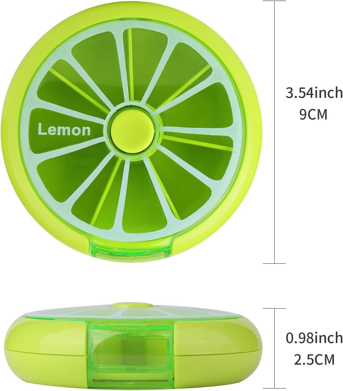 ARREBOL 7 Compartment Pill Organiser, Compact Daily Medication Case for Travel & Home, Portable Pill Box with Moisture-Proof Seal