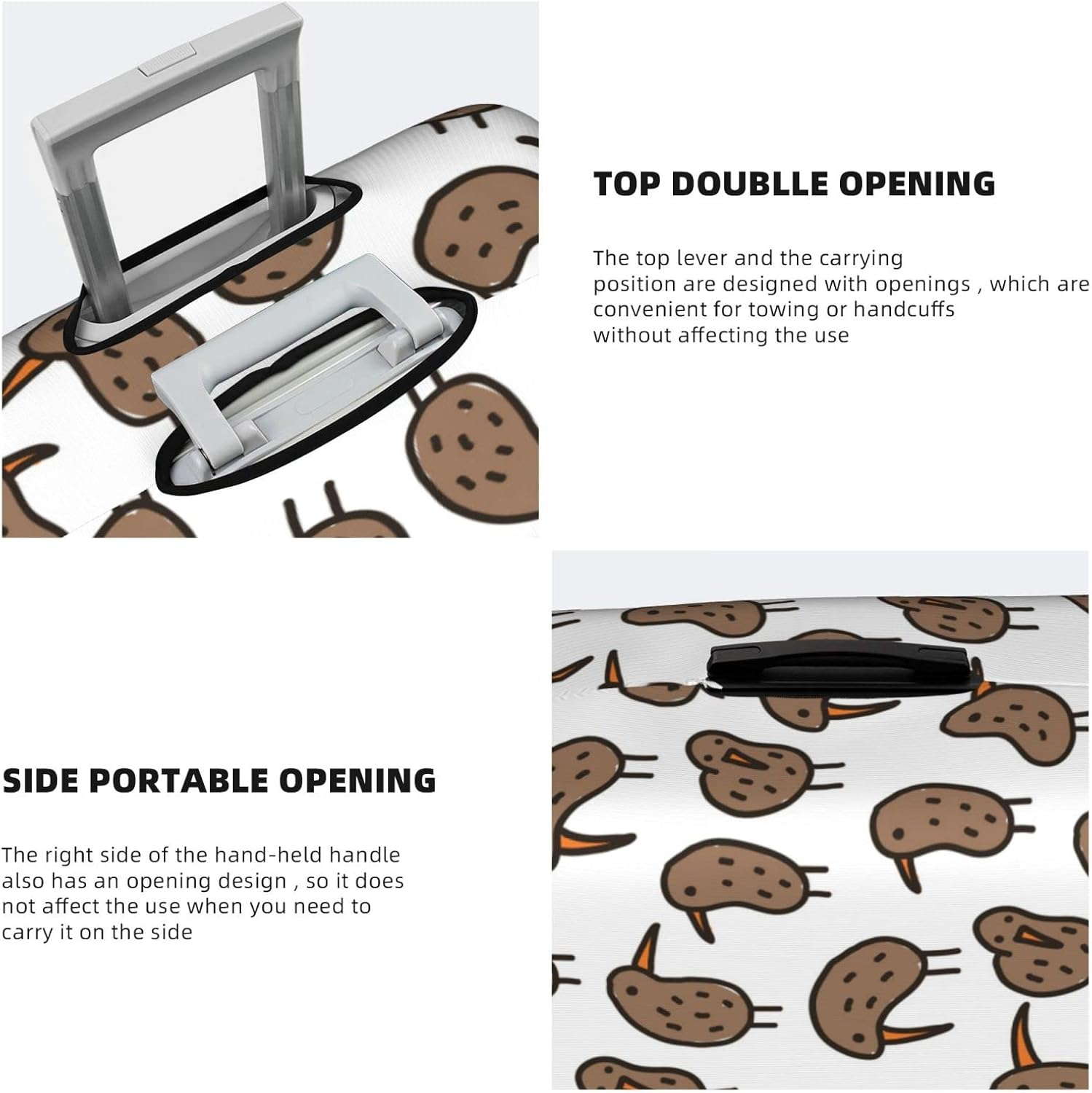 Kiwi Birds Cute Luggage Cover Anti-Scratch Suitcase Protector Fits 18-32 Inch Luggage image number 3