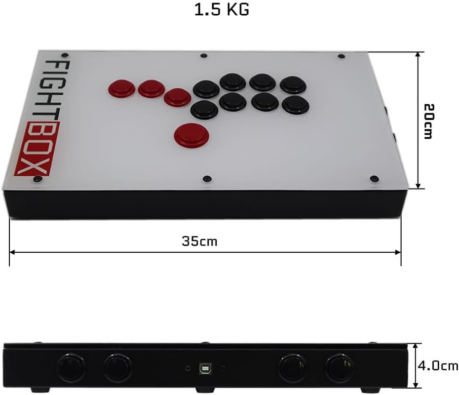 Fightbox F1-PC All Button Leverless Arcade Fight Stick Game Controller Compatible with Pc/Ps3/Switch image number 1