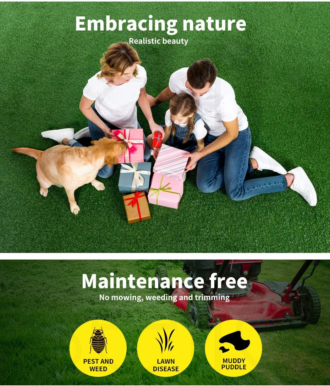 Marlow Artificial Grass Flooring Mat Synthetic Turf Outdoor Garden Plastic Plant image number 5