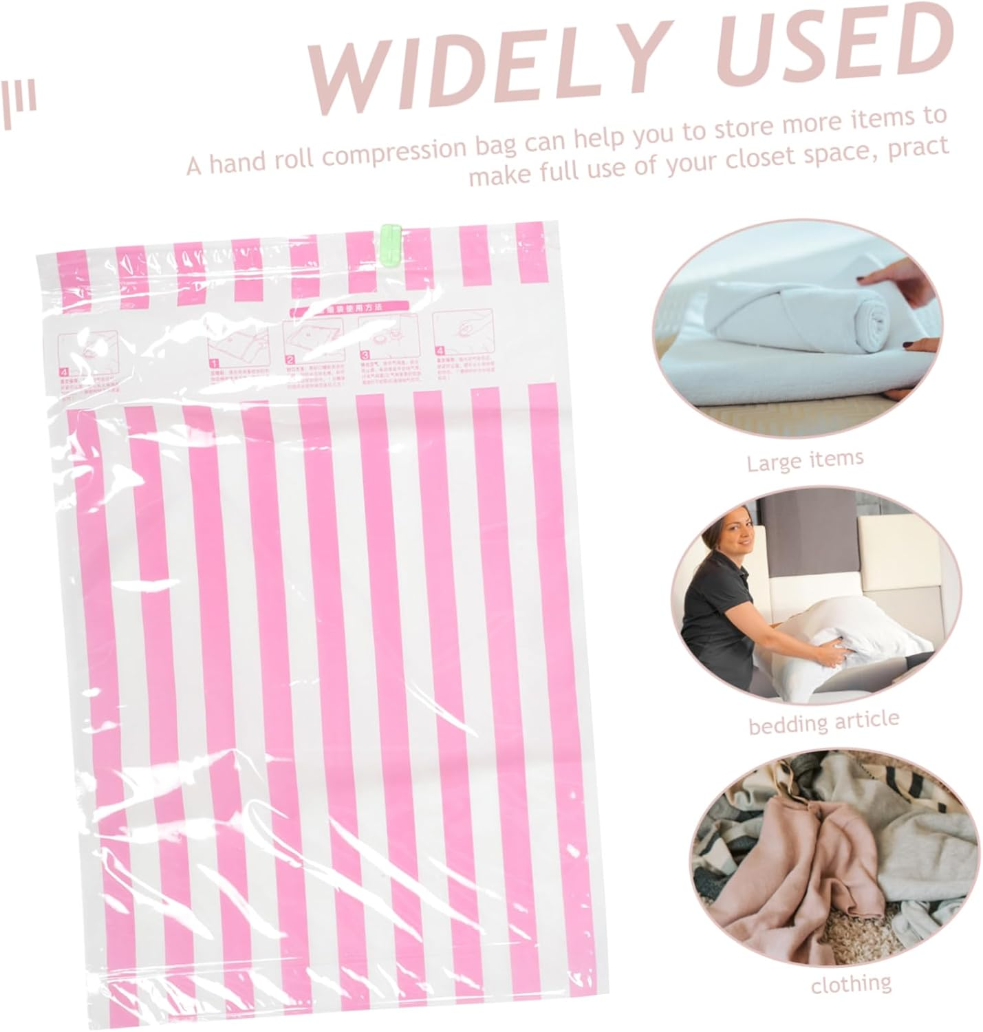 KOMBIUDA 10Pcs Travel Carry Bag Vacuum Sealer Storage Bags Compression Packing for Luggage image number 6