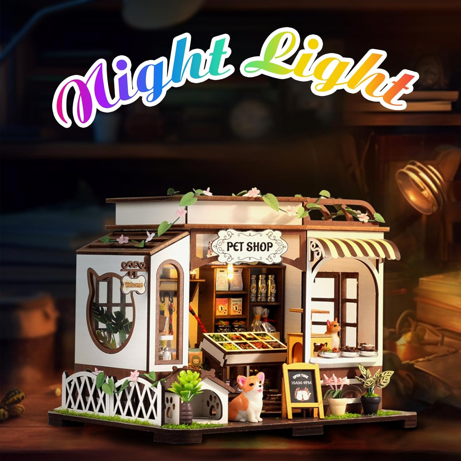 DIY Miniature House Kit Pet Shop, Tiny House Kit for Adults to Build image number 5