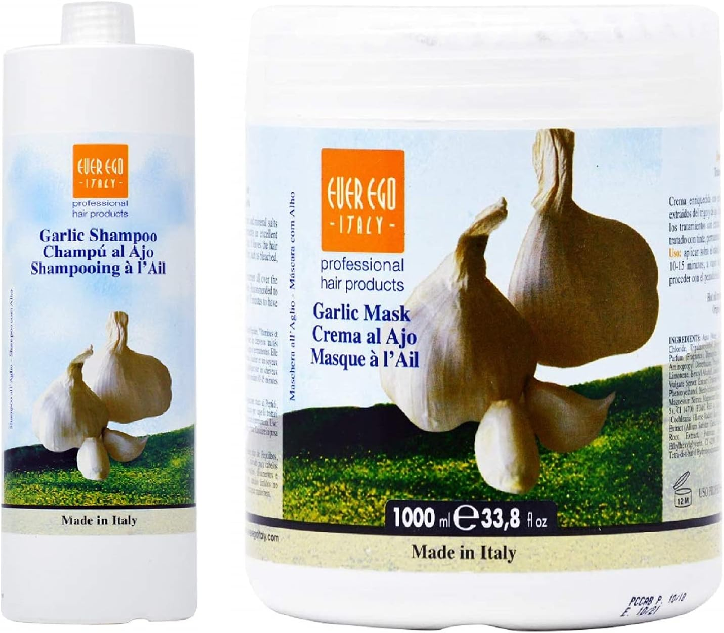 Alter Ego Garlic Shampoo + Hot Oil Treatment W/ Vitamin "A" 1000Ml