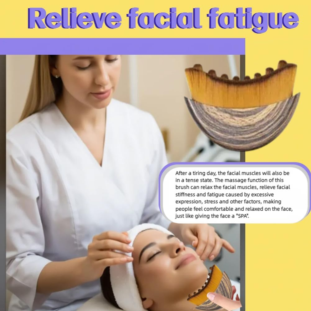 1/2 PCS Lymphatic Contour Face Brush for Sculpting &ndash; Anti-Puffiness, Detox & Lift, Improves Skin Glow & Absorption (2 Pcs Contour Face Brush) image number 2