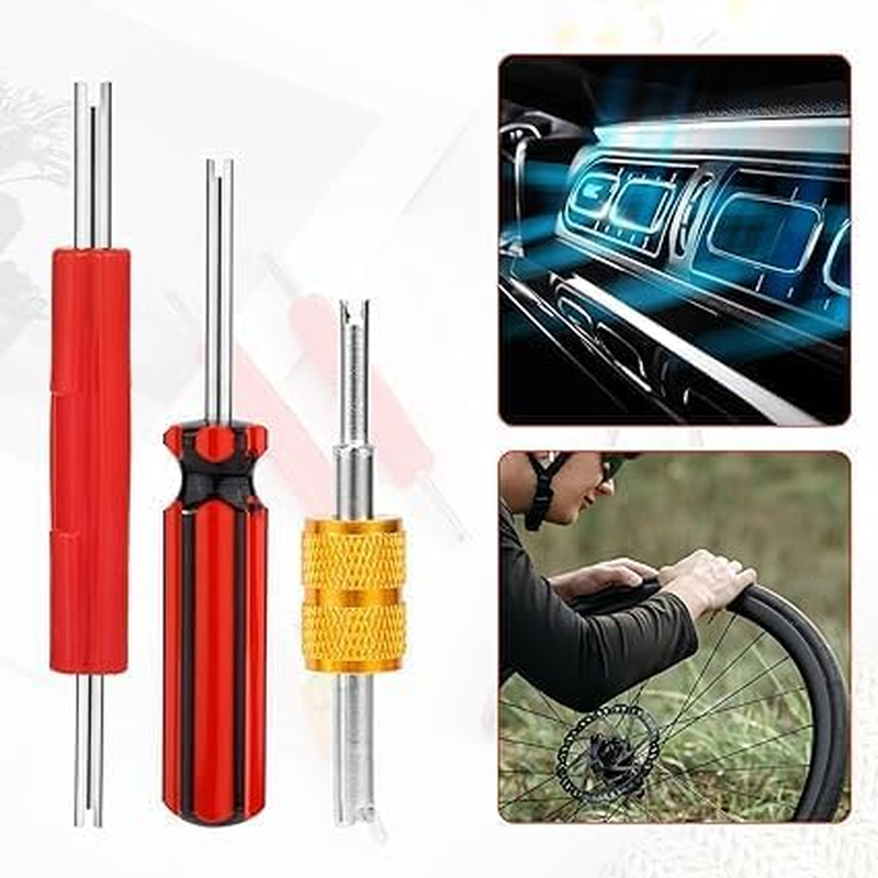 A/CHVAC Air Conditioner Dual Heads Valve Stemcore Remover Tool,7Pcs A/C Air Conditioner Valve Core Remover Tool Valve Stem Removaltool,Single and Dualheads Air Conditioningvalvecore Remover Tool image number 6