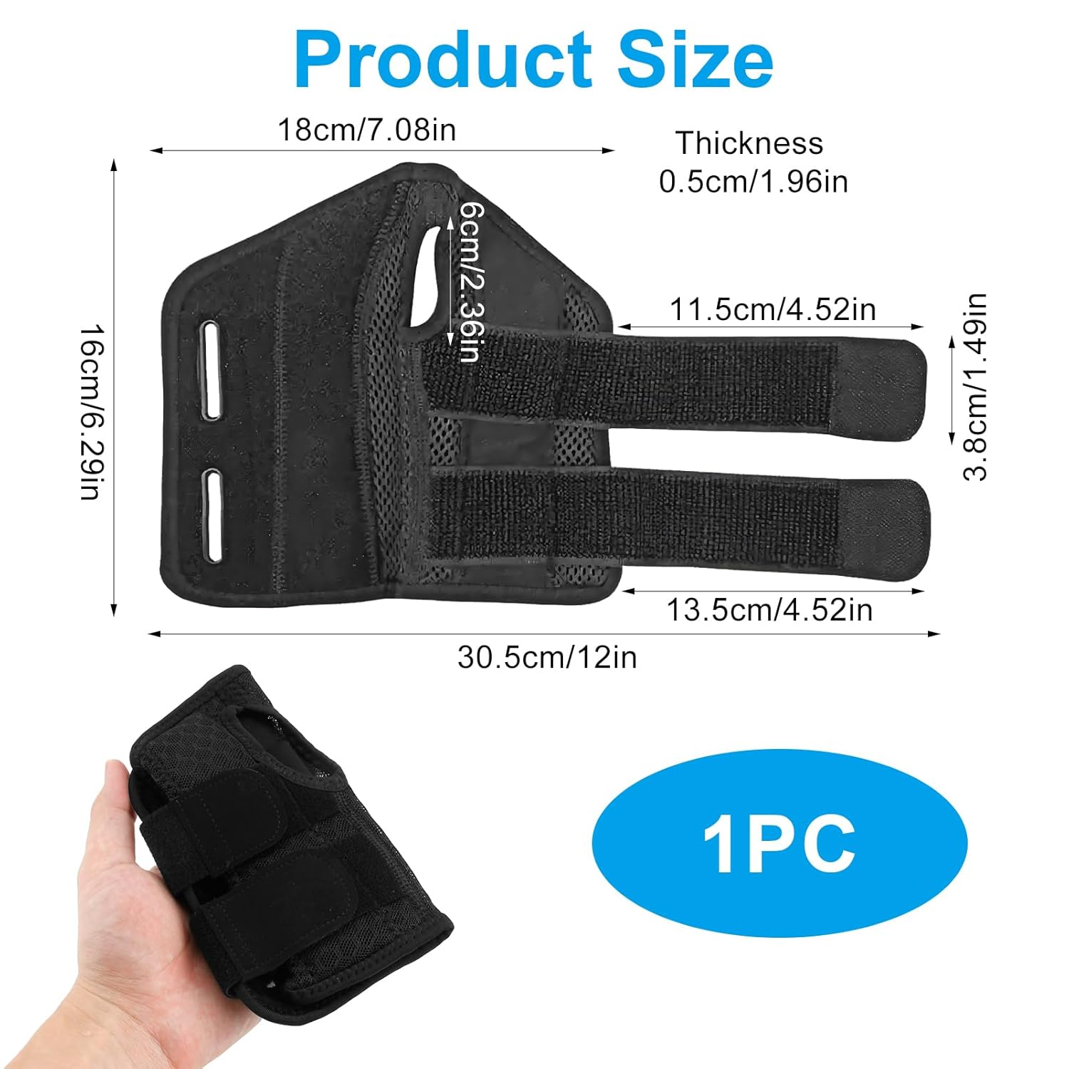 Carpal Tunnel Wrist Brace for Right Hand - Adjustable Support Splint for Men & Women - Relief for Carpal Tunnel Syndrome & Arthritis - Day & Night Wear with Breathable Comfort (Not a Medical Device) image number 3