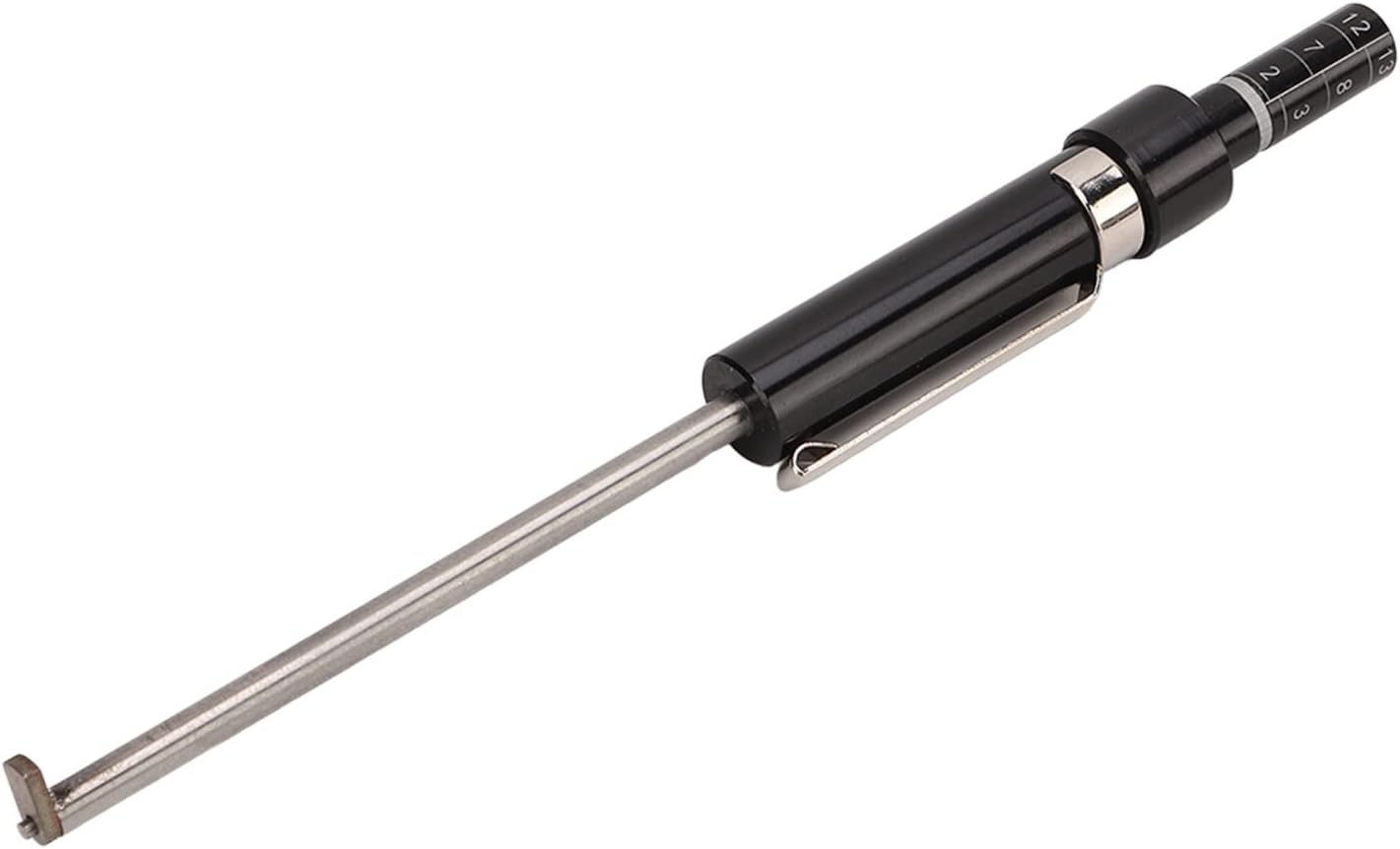 Brake Pad Measuring Tool, Heavy Duty 1.5Mm Calibration Check Mark Brake Pad Measuring Gauge Universal for Internal External Use, Base Plate Brake Pad Tester Brake Pad Detection Pen Scale image number 1