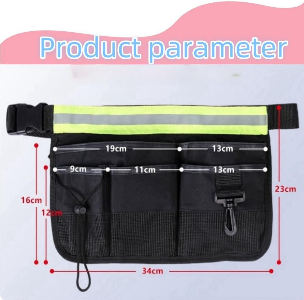 DACUAN Gardening Tool Belt, Garden Tool Pouch, Adjustable Waist Belt, Gardening Belt with Multiple Pockets, Utility Belt for Plumbing, Florists, Woodwork (Black) image number 2