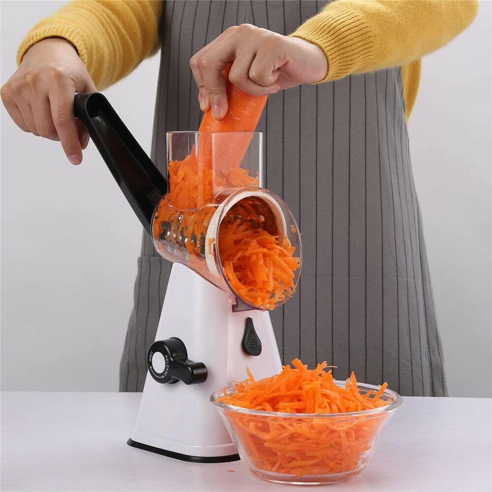 3In1 Multi-Function Food Vegetable Manual Rotary Drum Grater Chopper Slicer Tool image number 6
