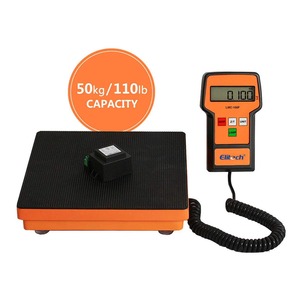 Elitech LMC-100F Digital Electronic Refrigerant Charging Recovery Scale for HVAC Wired Remote Portable Case 110Lbs/50Kgs image number 2