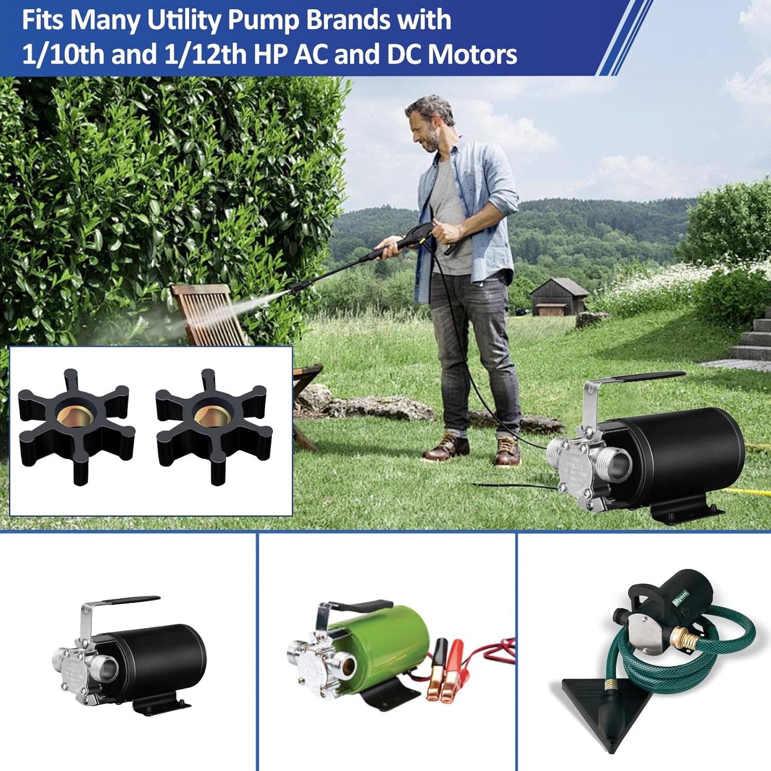 REPLACEMENTKITS.COM Brand Impeller for Utility Water Transfer Pumps (1) image number 2