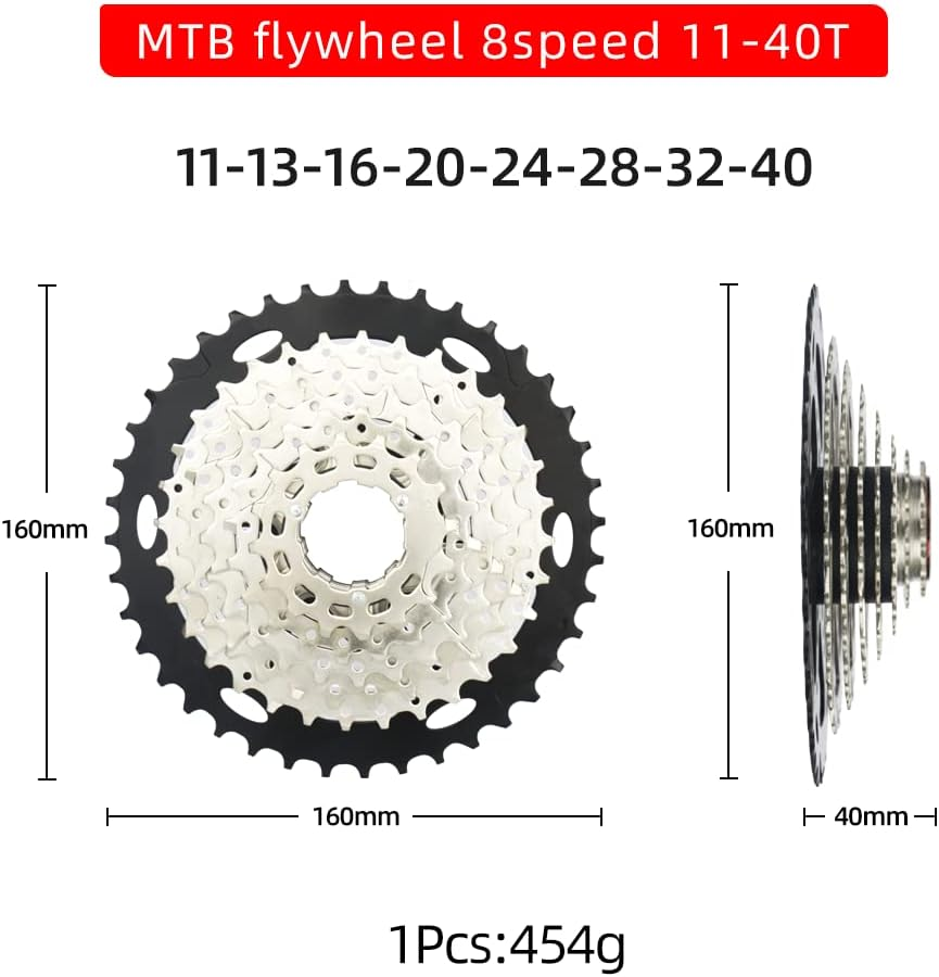 LITEONE 8 Speed Cassette 11-42T 11-40T MTB Cassette 8 Speed Fit for Mountain Bike, Road Bicycle, MTB, BMX, SRAM, Shimano - 8 Speed 11-40T image number 5