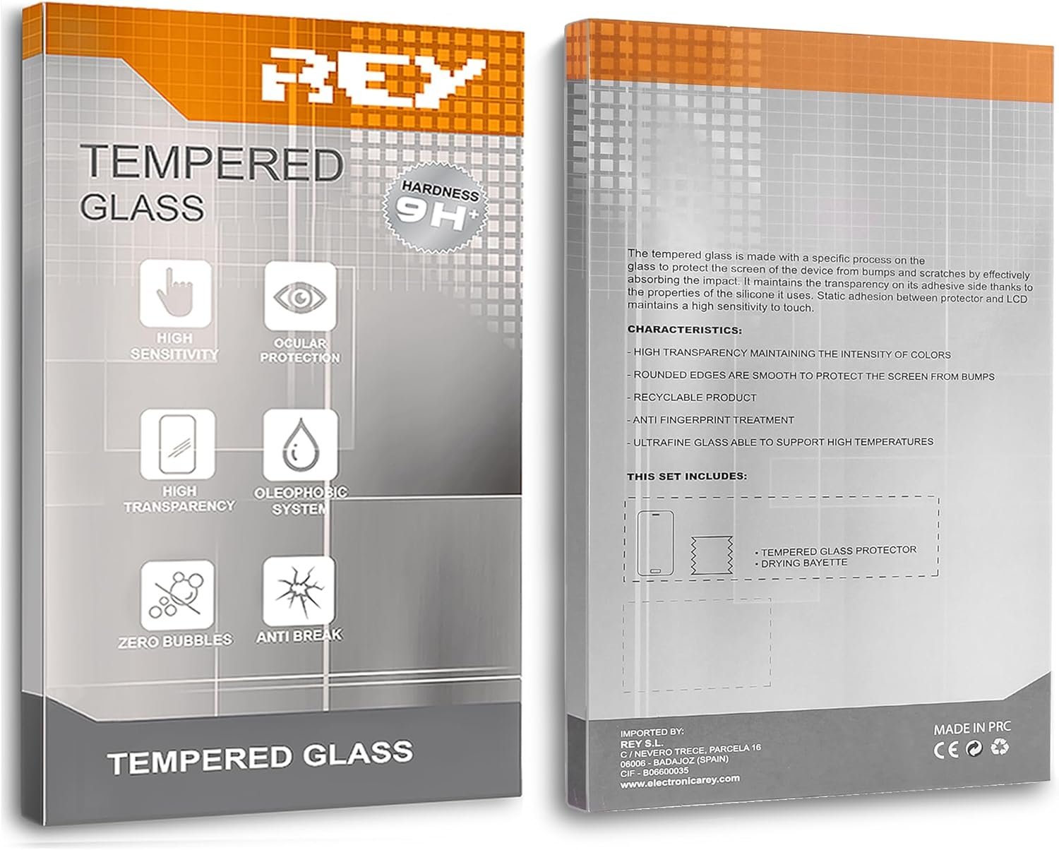 REY Pack of 6 Screen Protectors for Gopro Hero13 Black (Pantalla Trasera) (Plastico Cuadrado) Premium Quality