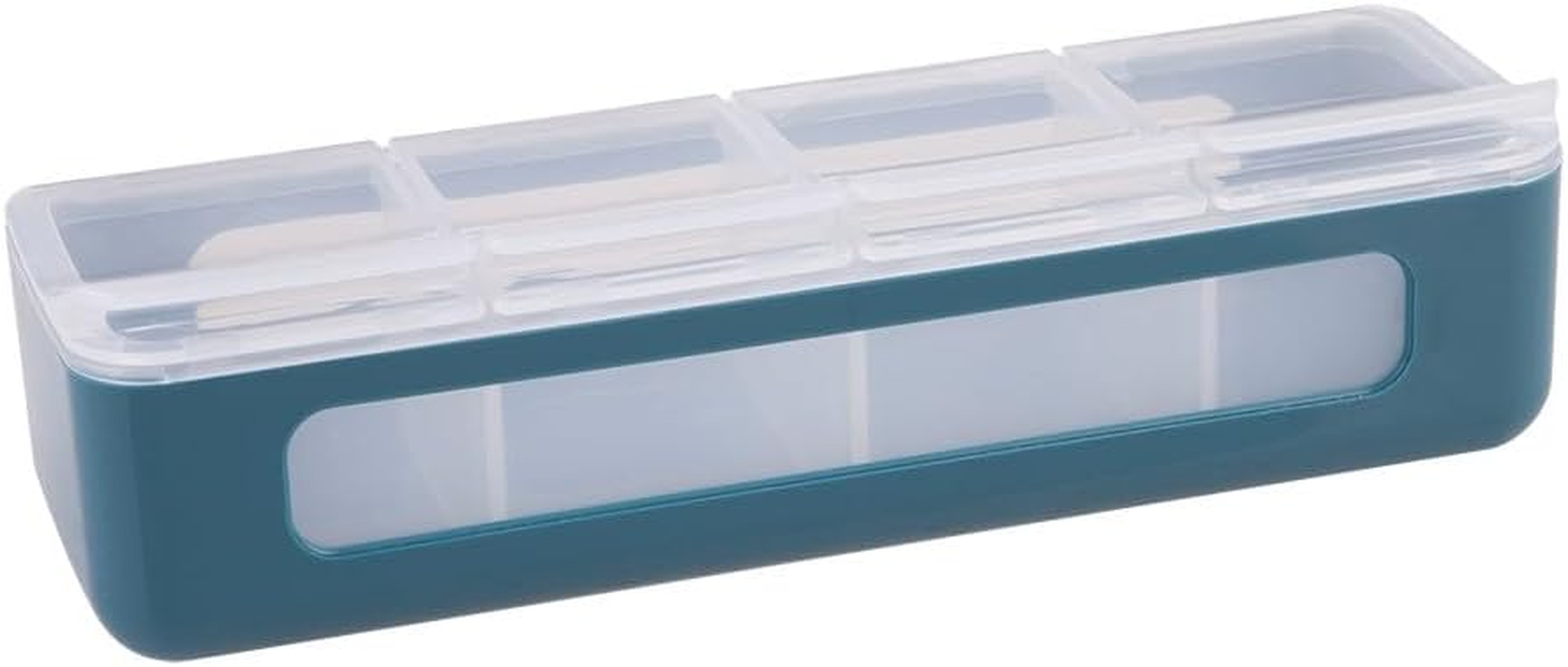 Melii Luxe 4 Compartment Snackle Box - Blue image number 5