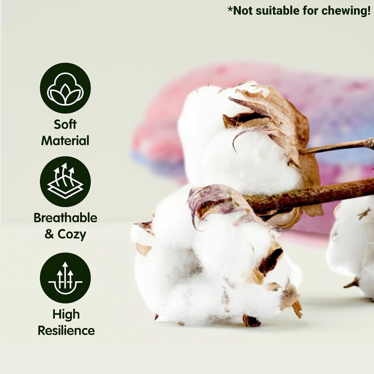 POMESEA Dog Calming Pillow Glow in the Dark, Soft U-Shaped Pet Pillows for Dogs & Cats, Machine Washable, Dog Neck Pillow, Joint Relief, Better Sleep (Large, Pink)