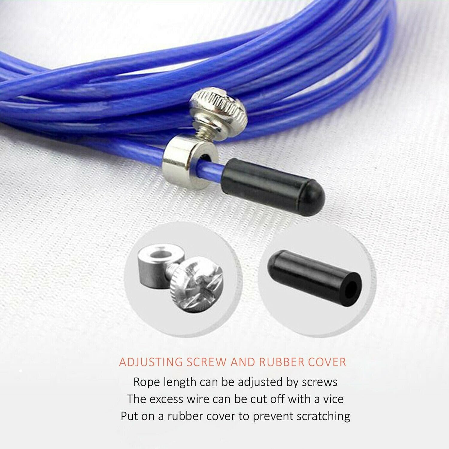 Fitness Master 3M Adjustable Steel Jump Rope with Dual Bearings for Gym Boxing Black image number 3