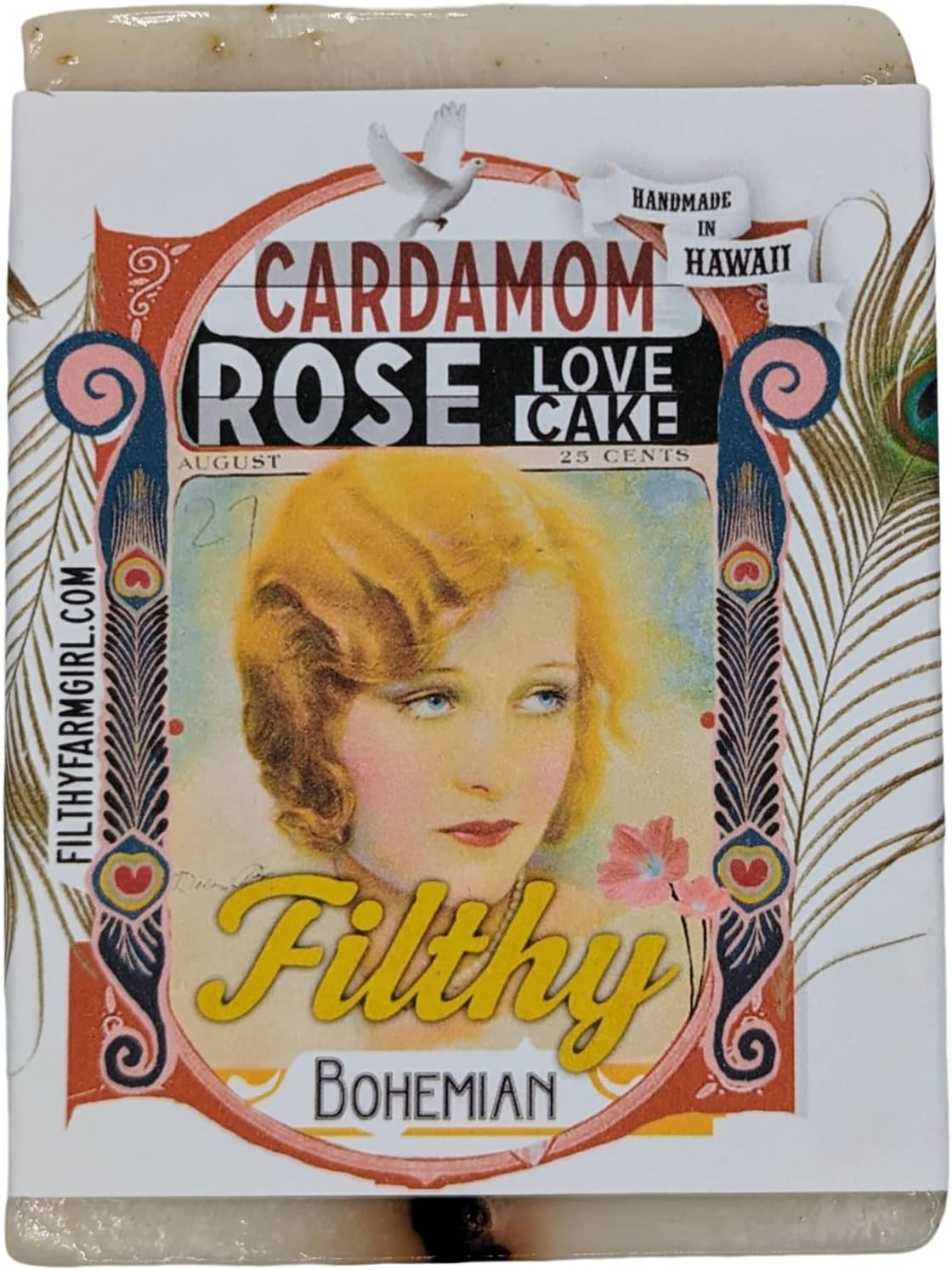 Filthy Bohemian Cardamom Rose Handmade Soap image number 2