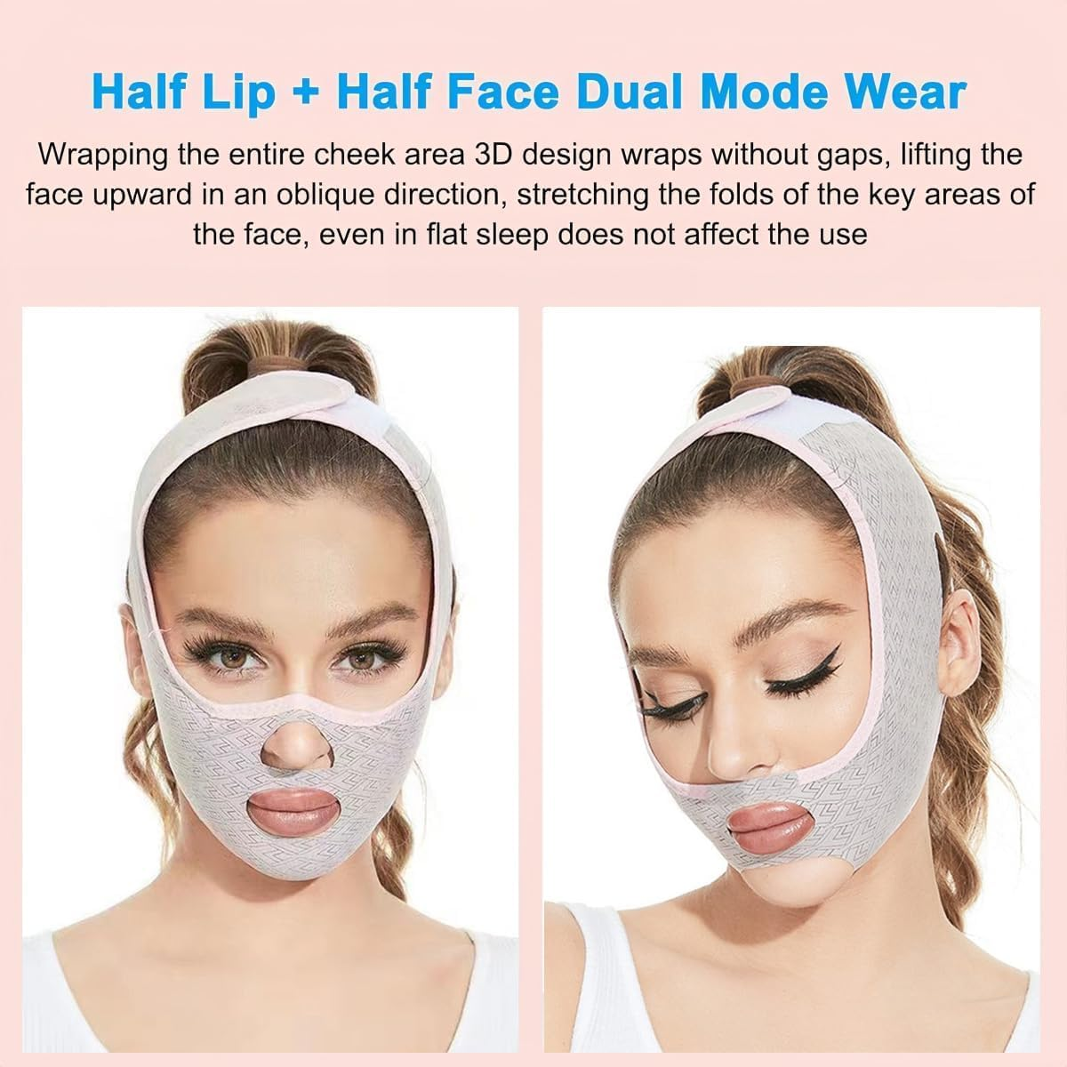 Beauty Face V-Face Lifting and Tightening Bandage, Chin Strap for Double Chin for Woman, V-Line Shaping (1Pack) (Grey, One Size) image number 1
