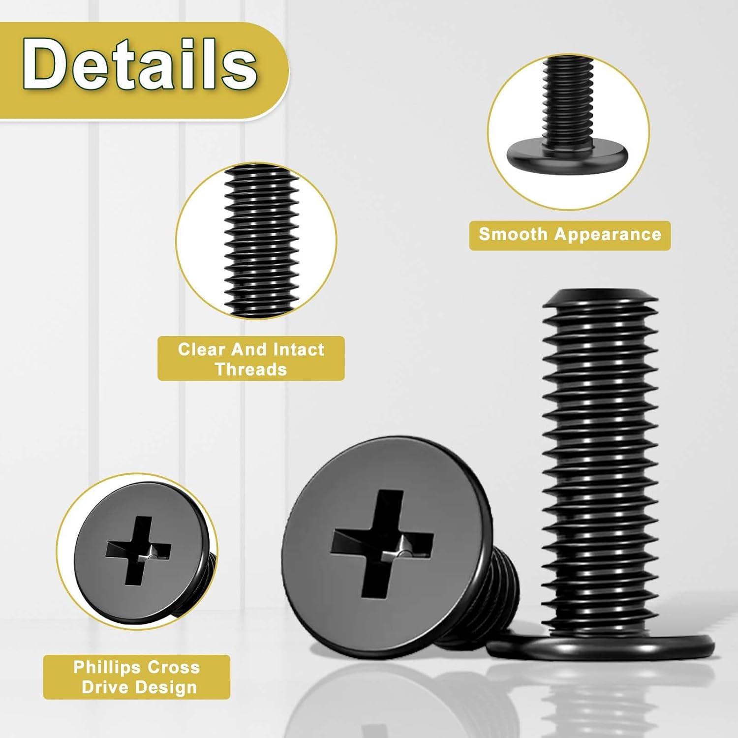 600Pcs Laptop Screws Black Carbon Steel Fasteners Flat Head Machine Screw M2 M2.5 M3 Notebook Computer Screws Kit for SSD HDD Hard Drive Mounting Electronic Repair Screws