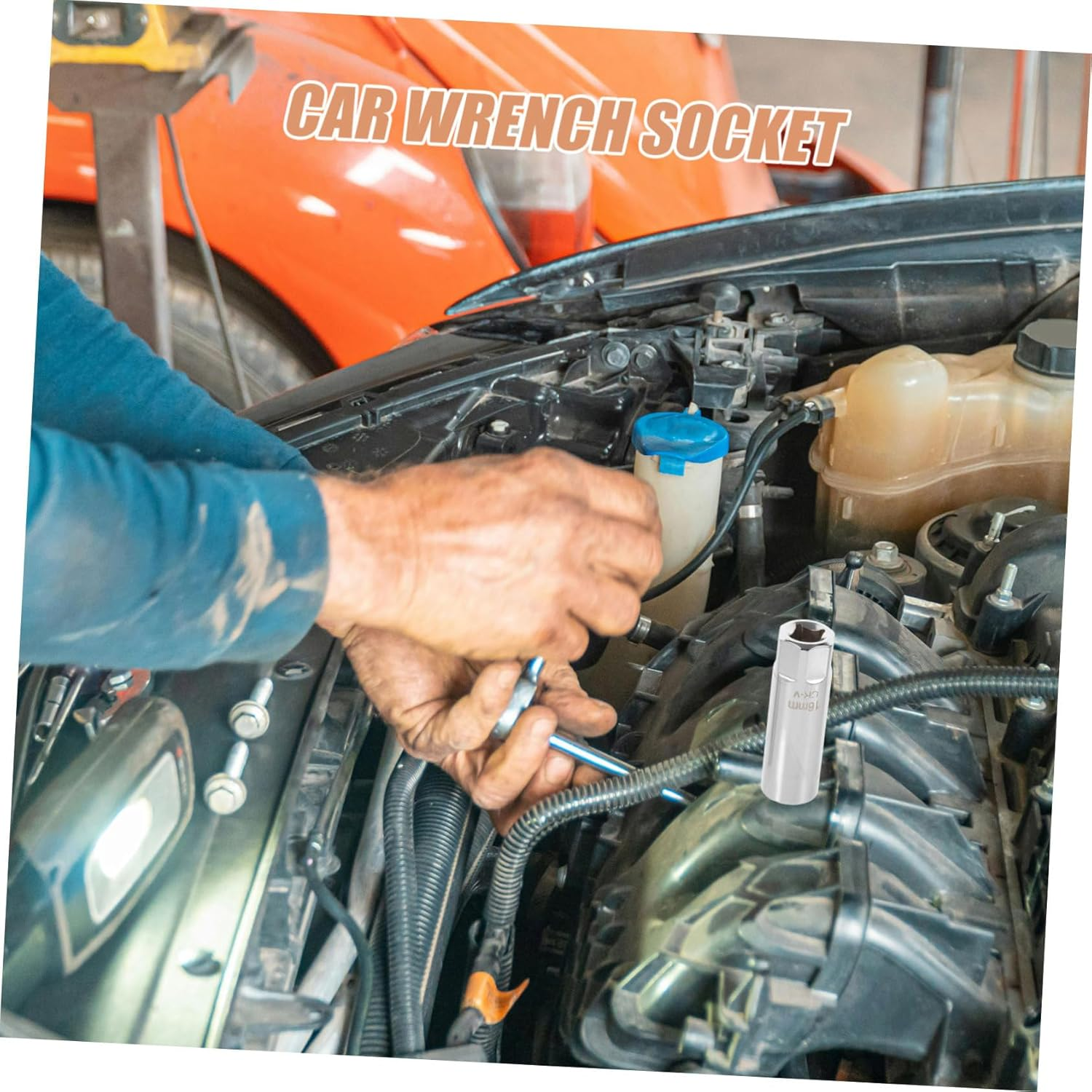 SWOOMEY Spark Plug Wrench Set 14Mm 16Mm Magnetic Socket 3/8 Drive Automotive Spark Plug Tool Kit Professional Auto Repair Accessories for Car Maintenance image number 2