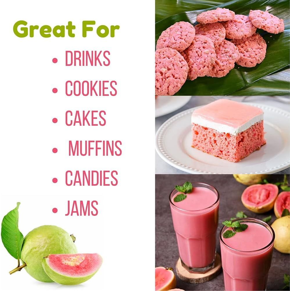 Pink Guava Powder 114 G | Instant Drink Mix Guava Powder for Juice, Cake | Gluten-Free, Natural, No Preservatives image number 4