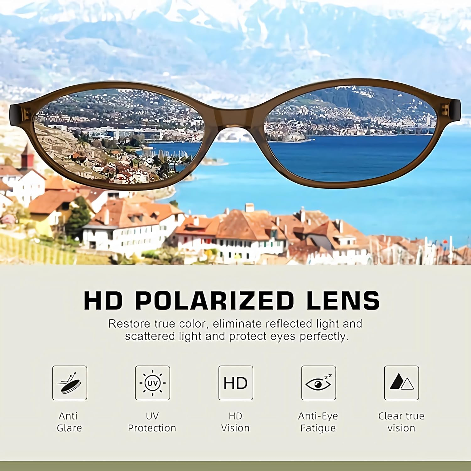 Trendy Retro Oval Cat-Eye Sunglasses, Millennium Trend Women'S Sunglasses, UV Protection against the Sun, Lightweight Narrow Retro Fashionable Glasses, Trendy Designer Sunglasses image number 4