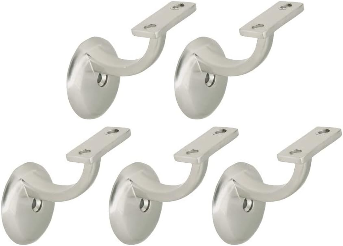 Design House 182030 Jumbo Handrail Bracket Satin Nickel 5-Pack