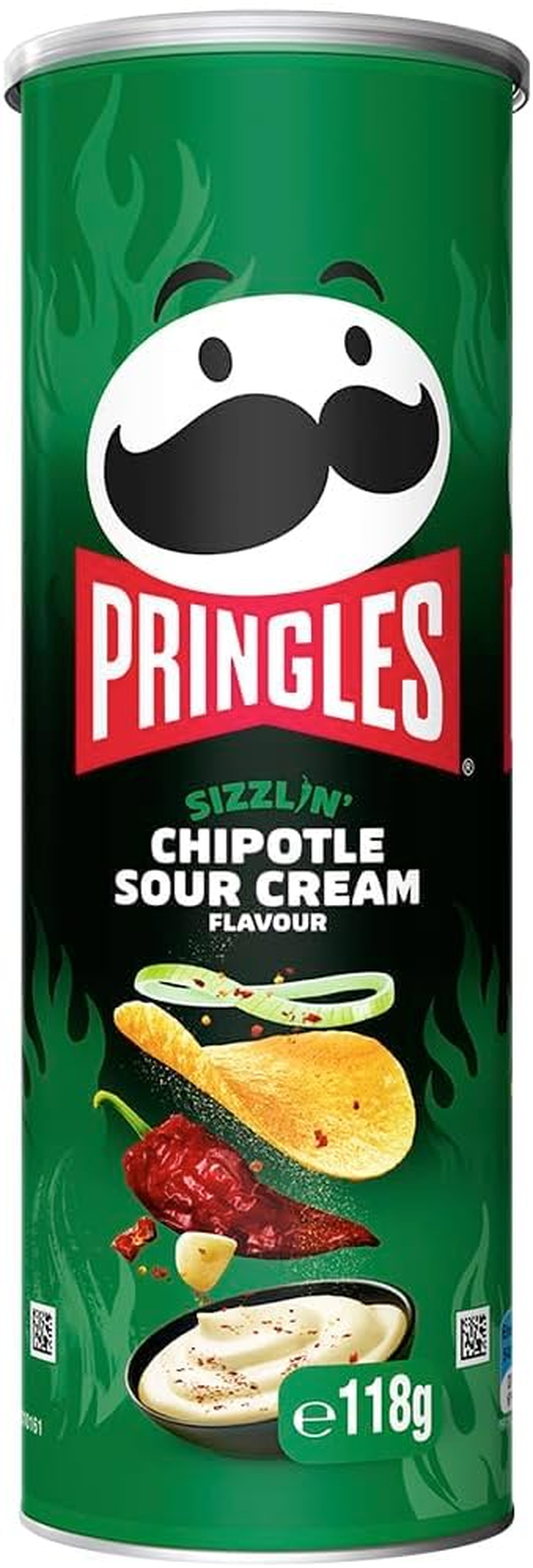 Pringles Sizzlin' Chipotle Sour Cream Potato Chips, 12 Pack (12X118G)