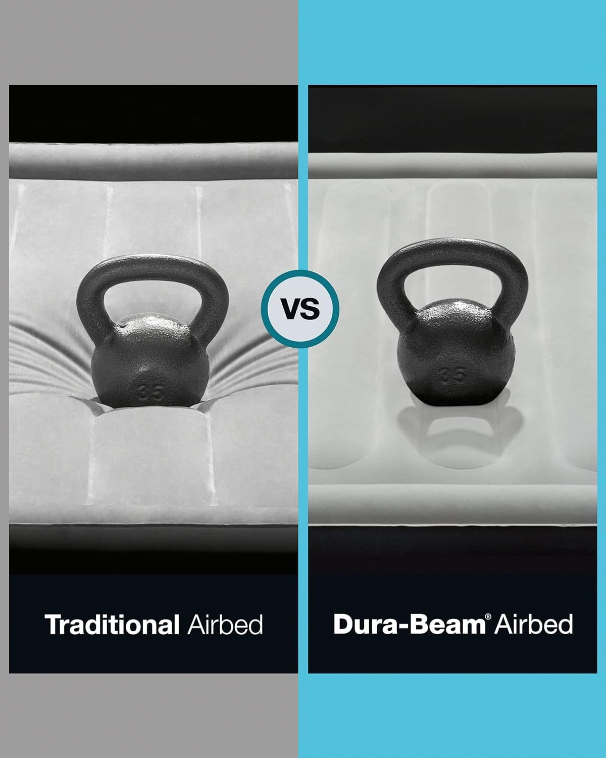 Intex 64116NZ Dura-Beam Standard Pillow Rest Air Mattress: Fiber-Tech &ndash; Single Size &ndash; Built-In Electric Pump &ndash; 12In Bed Height &ndash; 135Kg Weight Capacity image number 2