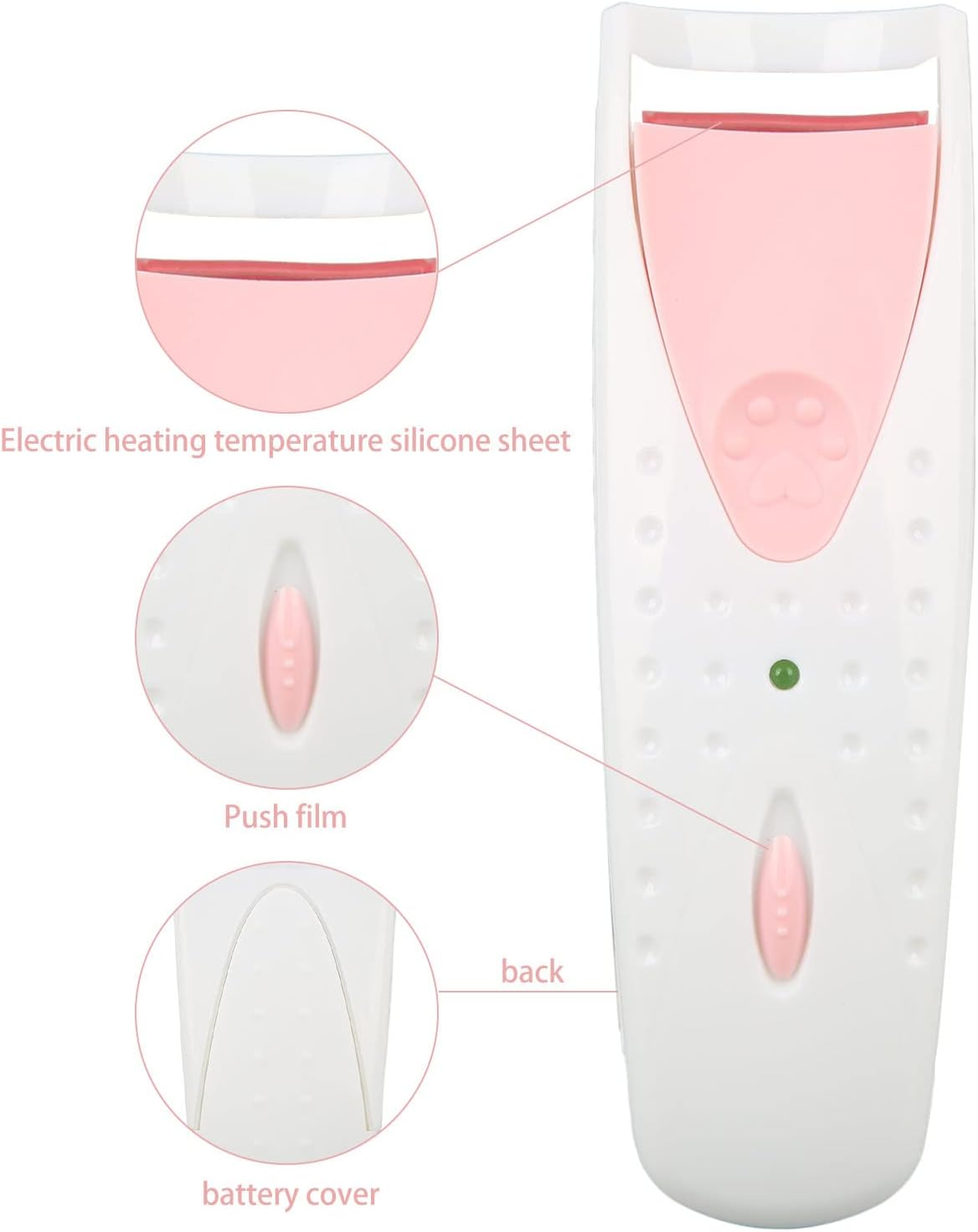 Marhynchus Heated Eyelash Curler, USB Rechargeable Electric Curler for Quick Curling, 24 Hours Lasting, Wide Angle Design image number 2