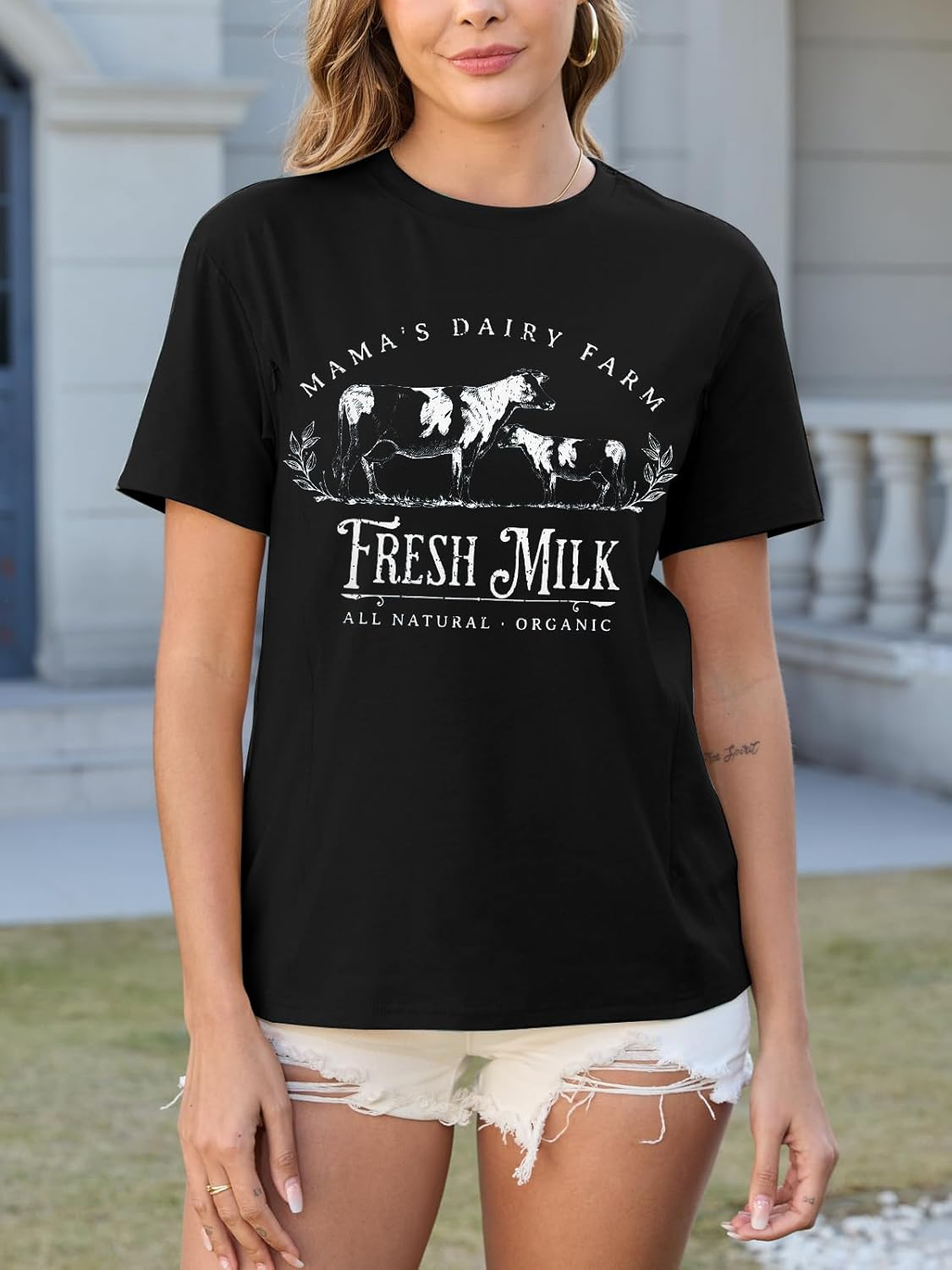 Comfort Breastfeeding Shirts for Women Zip Nursing Tops Causal Distressed Acid Washed Maternity Tees