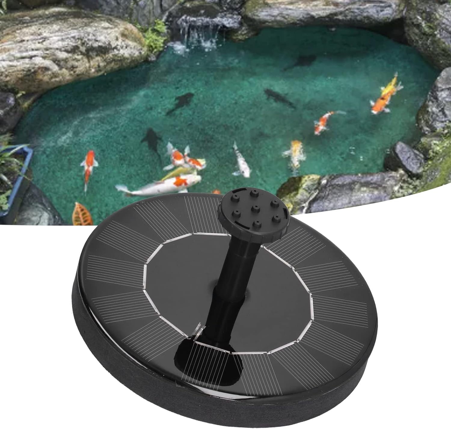 Automatic Solar Water Fountain, Floating 130Mm Automatic Solar Fountains Engineering Plastic Safe Reliable for Bird Baths for Swimming Pools for Fish Tanks image number 5